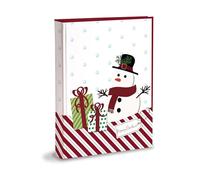 Album photo de Noël avec 30 feuilles (60 pages) en carton épais et résistant entrecoupé de pergamino, 20 x 25 cm Bonhomme de neige
