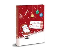 Album photo de Noël avec 30 feuilles (60 pages) en carton épais et résistant entrecoupé de pergamino, 20 x 25 My First Christmas