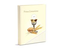Album Photo de première Communion 23 x 30 cm, 56 Pages Blanches et 4 Pages de Journal Personnalisables en Carton épais et résistant, entrecoupées de Pergamino, Jaune