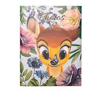 Album photo Disney Bambi 10 x 15 cm avec 100 poches, couverture rigide 16,5 x 12,5 cm, produit sous licence officielle