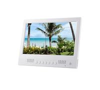 Album Photo électronique Grand écran de 10,1 Pouces, écran Dur IPS Intelligent à détection du Corps Humain, adapté à Un Usage Domestique et Commercial.(White)