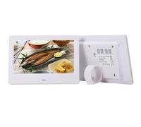 Album Photo électronique LED Haute définition de 7 Pouces, Lecture de Photos et de vidéos en Boucle, Cadre Photo numérique Intelligent, avec Fonction Calendrier (Blanc) (White)
