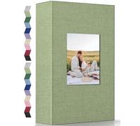 Album photo en lin à 300 pochettes pour photos de 10 x 15 cm, couverture en tissu, album photo, album photo, mariage, famille, anniversaire de bébé