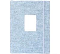 Album photo en lin pouvant contenir 208 photos, pour ranger cartes et tickets, avec poches transparentes, construction en tissu de coton, adapté pour garder la mémoire à long terme (bleu)