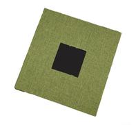 Album photo en tissu laminé avec motif fait main, 20 pour photos ou timbres, couverture avant personnalisable pour collections personnelles (vert)