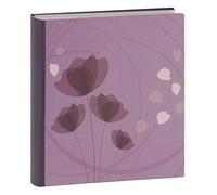 Album photo ERICA pochettes avec mémo ELLYPSE 2-100 pages blanches - 200 photos - Couverture Violette 24x24,8cm