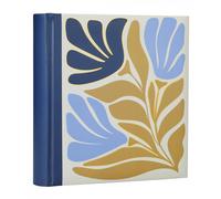 Album photo ERICA pochettes avec mémo FLOWERS 4 - 100 pages - 200 photos 11,5x15 - BLEU ET JAUNE - Couverture 25x22.5cm