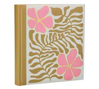 Album photo ERICA pochettes avec mémo FLOWERS 4 - 100 pages - 200 photos 11,5x15 - JAUNE ET ROSE - Couverture 25x22.5cm