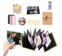 Album photo extensible | 15 x 20 cm Accessoires de scrapbooking | Livre de rangement pour photos et cartes avec kit d'accessoires DIY | Pour photographes, mariage, shower, remise de diplôme