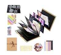 Album photo extensible et pliable - 15 x 20 cm - Accessoires de scrapbooking - Livre de rangement pour photos et cartes - Avec kit d'accessoires DIY - Pour les passionnés, mariage, baby shower