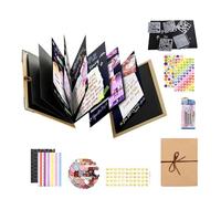 Album photo extensible et pliable, 15 x 20 cm, fournitures pour scrapbooking à accordéon, album pour collection de photos avec bricolage, pour mariage, baby shower rallye familial, vacances, diplôme