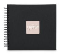 Album photo HAMA traditionnel FINE ART SPIRAL NEW BLACK - 50 pages noires - 100 photos 10x15cm - Couverture Noire 28x24cm + fenêtre