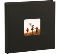 Album Photo Jumbo 'fine Art' 30×30cm (100 Pages Noires Pour 400 Photos 10×15cm À Coller,Fenêtre De Couverture Personnalisable,Élégant Format Carré) Noir