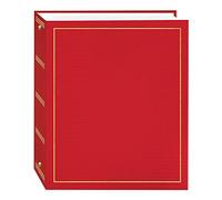 Album Photo magnétique à 3 Anneaux, Auto-adhésif, 100 Pages (50 Feuilles), Rouge