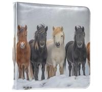 Album photo mignon cheval d'hiver 12,7 x 17,8 cm, album photo autocollant pour anniversaire, voyage, mariage