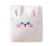 Album photo mignon - Classeur A6 en forme de lapin en peluche avec 10 pages intérieures | Livre de collection d'autocollants | Pour billets, voyageurs, filles, couples, collectionneurs, voyage