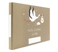 Album Photo mon journal de bébé 36 pages Marron clair, Compatible 11,5x15 cm 36 pages Taille : 34,2x23,2 cm - Fabriqué en France