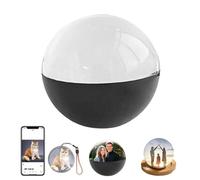 Album photo numérique à ultrasons 3D en forme de boule de cristal - Affichage vidéo numérique 2025 - Contrôle par application de 6,8 cm - Facile à utiliser - Cadeau personnalisable avec écran