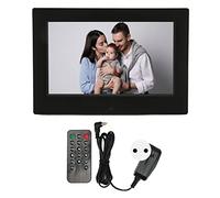 Album Photo Numérique avec Cadre de 7 Pouces avec Fonction Horloge et Calendrier, Image HD 100-240V 1080P (Prise UE)