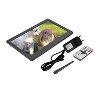 Album Photo Numérique, Cadre Vidéo Numérique Haute Résolution 10 '' 16: 9 800 * 600 HD avec Fonction de Commande à Distance du Lecteur de Musique/vidéo, Excellent Cadeau pour (Prise UE 100-240V)