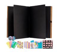 Album photo pliable avec 12 marqueurs de couleur, fournitures de papeterie, petit livre de scrapbooking | Cartes photo pour Nouvel An, petit ami, voyage, Saint-Valentin, aventure, anniversaire