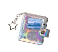 Album photo porte-clés - Polymère transparent synthétique, petits porte-clés rétro portables double face, livre d'album photo, composant de mémoire visuelle, équipement de maintenance d'archives profe