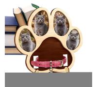 Album photo pour animaux de compagnie - Cadre de bureau en bois pour les moments importants, commémoration d'anniversaire, décès | Convient aux propriétaires d'animaux à la recherche d'un présentoir d