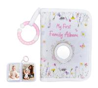 Album photo pour bébé en tissu doux avec miroir - Peut contenir 17 photos de 15,2 x 10,2 cm