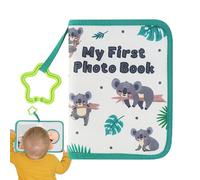 Album photo pour enfants - Dessin animé Koala en polyester PVC pour fille Livre photo en tissu doux - Album de souvenirs pour la première année Cadeau de douche Nouveau cadeau pour bébé
