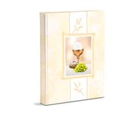 Album photo première communion 21 x 28 cm avec poches contient 200 photos 13 x 18 cm, calice raisin pain