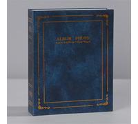 Album Photo Scrapbook Album Photo 4D, 200 Pages, 6 pouces, porte-carte Photo, boîte de 6 pouces, Album de mariage, enregistrement familial, bon moment dans l'album for enfants Album Photo(Blue-01)