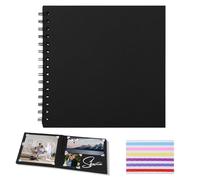 Album photo scrapbooking à personnaliser 20x20 cm, carnet scrapbooking avec 20 feuilles (40 pages), parfait comme livre photo personnalisé pour bébé, anniversaire, mariage ou anniversaire de couple.