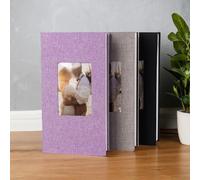 Album photo texturé en lin de 10,2 x 15,2 cm avec 300 pochettes pour organiser et protéger les moments importants de la vie (noir)