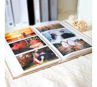 Album photo texturé en lin de 10,2 x 15,2 cm avec 300 pochettes pour organiser et protéger les moments importants de la vie (kaki)