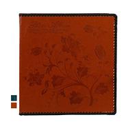 Album photo Totocan à personnaliser, grand, album photo autocollant à coller, livre photo pour photos en différentes tailles, avec couverture en cuir marron d'inspiration vintage, 30x28cm, 40 pages