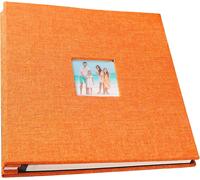 Album Photo Traditionnel, Grand Scrapbooking Adhesif Avec 40 Vierge Pages, 27x28 Cm Livre Photo De Lin En Tissu Couverture Personnalisé, Magnétique Album Photos Autocollant Pour Mariage Voyage(Bleu)