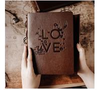 Album photo vintage en cuir pour scrapbooking, livre de souvenirs, tous les jours, noir, Liberty, Kraft, argenté,30 feuilles