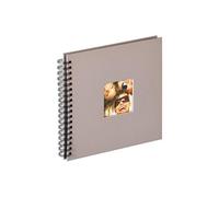 walther design Album photo Fun SA-108-X Spirale 26 x 25 cm Papier texturé Gris 40 pages noires