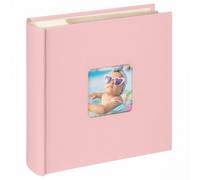 Album photo WALTHER DESIGN pochettes avec mémo FUN - 100 pages blanches - 200 photos - Couverture Rose 22x24cm + fenêtre