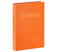 Album photo ZEP à pochettes avec mémo COLOR - 100 pages blanches - 300 photos - Couverture Orange 22,5x32,5cm