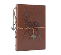 Album Photos, AIOR Scrapbooking Album Scrapbook en cuir avec pages noires, DIY Vintage Adhesif Album photo Cadeau original pour Noël Anniversaire Mariage Saint Valentin pour Femme Homme Enfants, Cerf