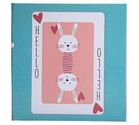 Album photos livre 30 pages blanches - Format 25x25cm - CARTE DE JEU - Rose/bleu