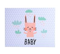 Exacompta - Réf. 11231E - 1 Album photos livre 30 pages blanches - Format 28,5x22cm - couverture papier imprimé BABY Gris - pelliculage mat - 60 photos