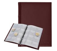 Album Pour 120 Pièces de 2 Euros, Rangement de Monnaies Commémoratives (Rouge)