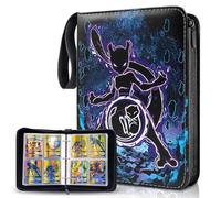 Album pour Cartes, Classeur Cartes à Collectionner avec Fermeture éclair, 55 pages, Capacité de 440 Carte, Album Classeur pour Cartes Pokémon et Carte à Jouer, PU imperméable, Cadeau pour Enfants