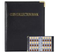 Album pour collection de pièces de monnaie avec 480 pochettes, support de collection de pièces de monnaie, pochettes de 2,8 x 2,8 cm, organisateur de collection de pièces de monnaie, fournitures pour