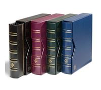Album pour pièce de monnaie Leuchtturm 324423 - Optima Classic - Avec cassette de protection - Noir