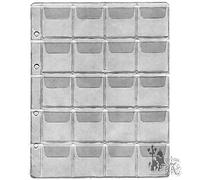 Album pour pièces de monnaie Leuchtturm - Avec pochettes pour 20 pièces jusqu'à 41 mm de diamètre