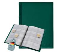 Album pour pièces de monnaie pour 120 pièces de 2 euros, rangement des pièces commémoratives (vert)