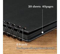 Album scrapbooking DIY 7*7 pouces/8x8 pouces/10x10 pouces, 40 pages/20 feuilles, couverture rigide en papier kraft. Album photo pour mariage, anniversaire et famille 8 pouces - 40 pages,10 en 40 pages